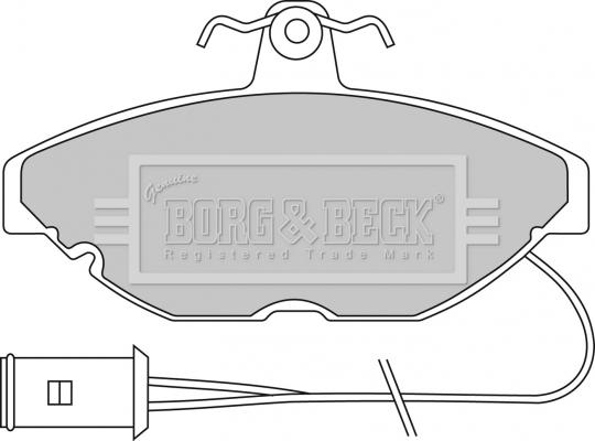 Borg & Beck BBP1115 - Тормозные колодки, дисковые, комплект abcparts.ee