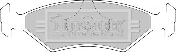 Borg & Beck BBP1118 - Тормозные колодки, дисковые, комплект abcparts.ee