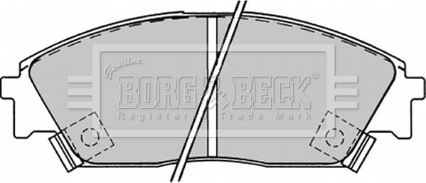 Borg & Beck BBP1232 - Тормозные колодки, дисковые, комплект abcparts.ee
