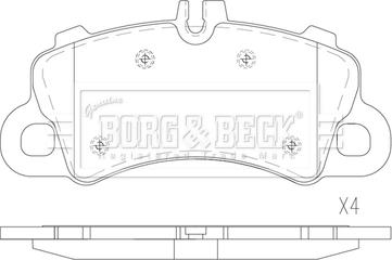 Borg & Beck BBP2900 - Тормозные колодки, дисковые, комплект abcparts.ee