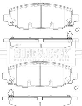 Borg & Beck BBP2902 - Тормозные колодки, дисковые, комплект abcparts.ee