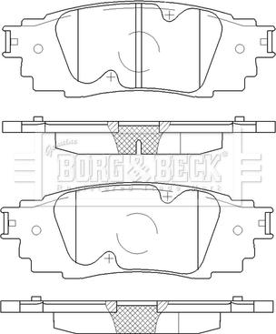 Borg & Beck BBP2575 - Тормозные колодки, дисковые, комплект abcparts.ee