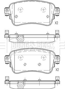 Borg & Beck BBP2641 - Тормозные колодки, дисковые, комплект abcparts.ee