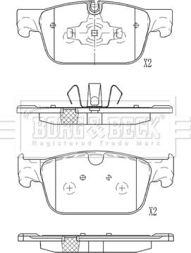 Borg & Beck BBP2633 - Тормозные колодки, дисковые, комплект abcparts.ee