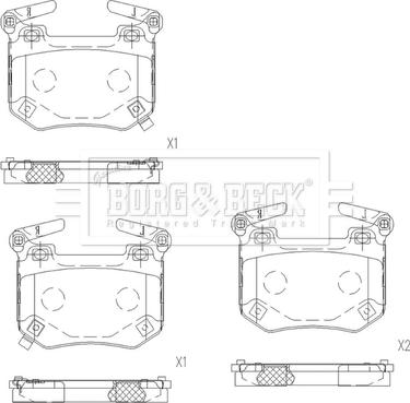 Borg & Beck BBP2679 - Тормозные колодки, дисковые, комплект abcparts.ee