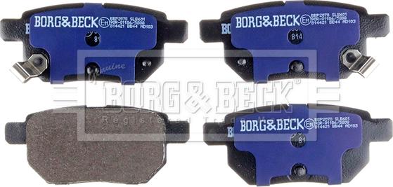 Borg & Beck BBP2070 - Тормозные колодки, дисковые, комплект abcparts.ee
