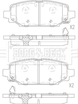 Borg & Beck BBP2869 - Тормозные колодки, дисковые, комплект abcparts.ee