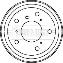 Borg & Beck BBR7049 - Тормозной барабан abcparts.ee