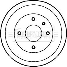 Borg & Beck BBR7077 - Тормозной барабан abcparts.ee
