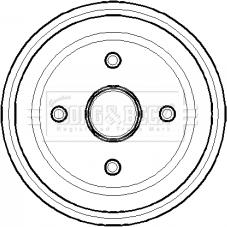 Borg & Beck BBR7123 - Тормозной барабан abcparts.ee