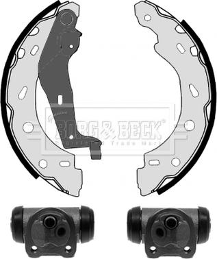 Borg & Beck BBS1100K - Комплект тормозных колодок, барабанные abcparts.ee