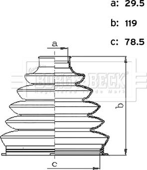 Borg & Beck BCB6443 - Пыльник, приводной вал abcparts.ee