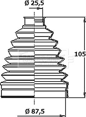 Borg & Beck BCB6416 - Пыльник, приводной вал abcparts.ee