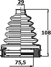 Borg & Beck BCB6410 - Пыльник, приводной вал abcparts.ee