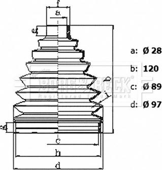 Borg & Beck BCB6437 - Пыльник, приводной вал abcparts.ee
