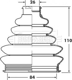 Borg & Beck BCB6071 - Пыльник, приводной вал abcparts.ee