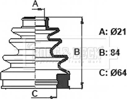 Borg & Beck BCB6360 - Пыльник, приводной вал abcparts.ee