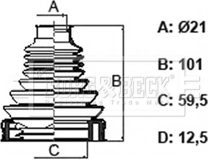 Borg & Beck BCB6323 - Пыльник, приводной вал abcparts.ee