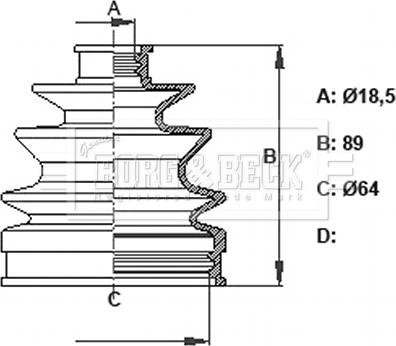 Borg & Beck BCB6378 - Пыльник, приводной вал abcparts.ee