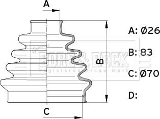 Borg & Beck BCB1005 - Пыльник, приводной вал abcparts.ee
