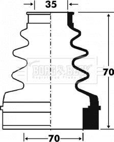 Borg & Beck BCB2880 - Пыльник, приводной вал abcparts.ee