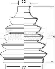 Borg & Beck BCB2346 - Пыльник, приводной вал abcparts.ee