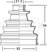 Borg & Beck BCB2257 - Пыльник, приводной вал abcparts.ee