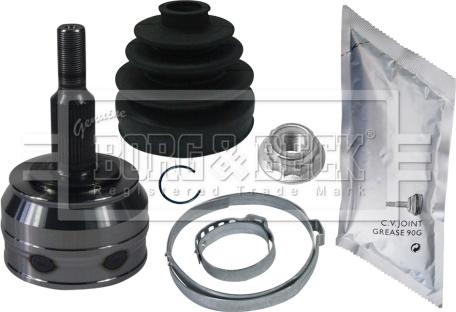 Borg & Beck BCJ1210 - Комплект ШРУСа, приводной вал, шарнир abcparts.ee