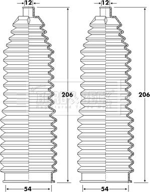Borg & Beck BSG3404 - Комплект пыльника, рулевое управление abcparts.ee