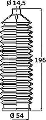 Borg & Beck BSG3407 - Комплект пыльника, рулевое управление abcparts.ee