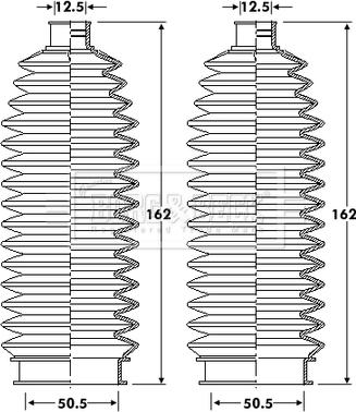 Borg & Beck BSG3410 - Комплект пыльника, рулевое управление abcparts.ee