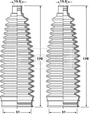 Borg & Beck BSG3418 - Комплект пыльника, рулевое управление abcparts.ee