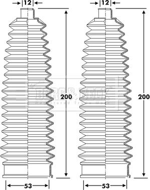 Borg & Beck BSG3425 - Комплект пыльника, рулевое управление abcparts.ee