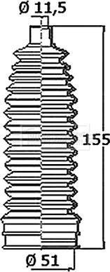 Borg & Beck BSG3420 - Комплект пыльника, рулевое управление abcparts.ee