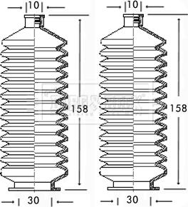 Borg & Beck BSG3057 - Комплект пыльника, рулевое управление abcparts.ee