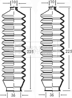 Borg & Beck BSG3038 - Комплект пыльника, рулевое управление abcparts.ee