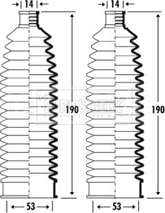 Borg & Beck BSG3362 - Комплект пыльника, рулевое управление abcparts.ee