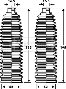 Borg & Beck BSG3300 - Комплект пыльника, рулевое управление abcparts.ee