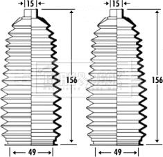 Borg & Beck BSG3334 - Комплект пыльника, рулевое управление abcparts.ee