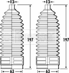 Borg & Beck BSG3322 - Комплект пыльника, рулевое управление abcparts.ee