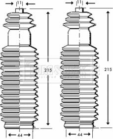 Borg & Beck BSG3200 - Комплект пыльника, рулевое управление abcparts.ee