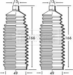Borg & Beck BSG3214 - Комплект пыльника, рулевое управление abcparts.ee
