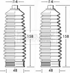 Borg & Beck BSG3213 - Комплект пыльника, рулевое управление abcparts.ee