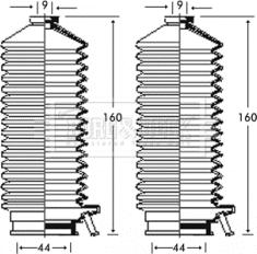 Borg & Beck BSG3239 - Комплект пыльника, рулевое управление abcparts.ee