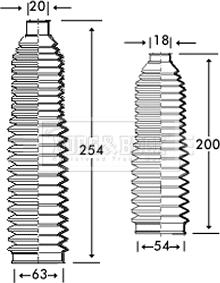 Borg & Beck BSG3220 - Комплект пыльника, рулевое управление abcparts.ee