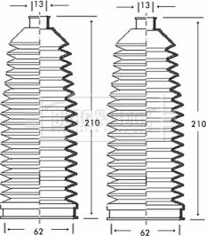 Borg & Beck BSG3227 - Комплект пыльника, рулевое управление abcparts.ee