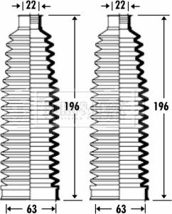 Borg & Beck BSG3272 - Комплект пыльника, рулевое управление abcparts.ee