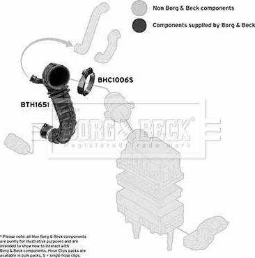 Borg & Beck BTH1651 - Рукав воздухозаборника, воздушный фильтр abcparts.ee