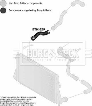 Borg & Beck BTH1629 - Трубка, нагнетание воздуха abcparts.ee