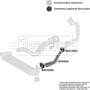 Borg & Beck BTH1019 - Трубка, нагнетание воздуха abcparts.ee